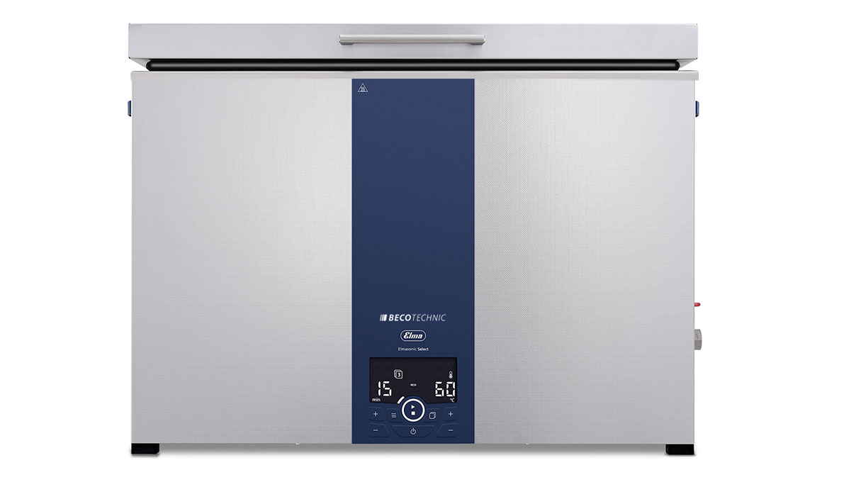 Elmasonic Select 900 appareil a nettoyer ultrasons, avec chauffage, robinet de vidange et le couvercle
d'insonorisation, 220 - 240 V