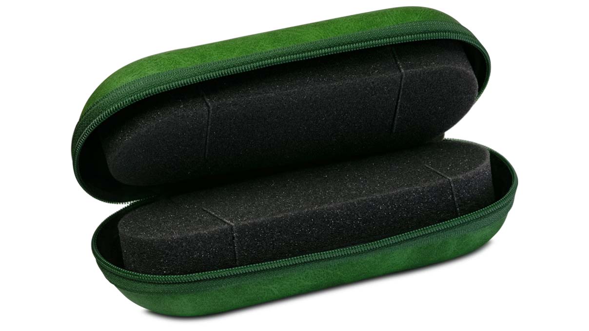 Watch Box étui de montre, coque dure, copie en cuir, vert, imprimable avec votre logo