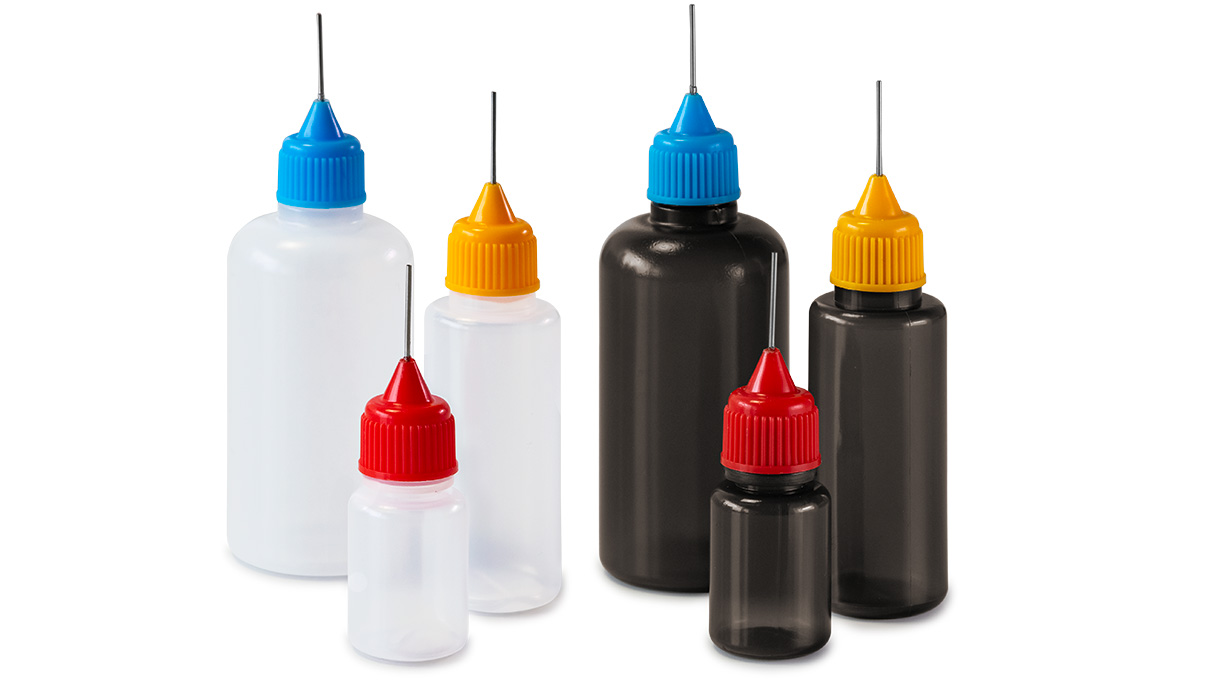 Assortiment de couvercles à aiguille pour bouteilles en PE, 6 pièces