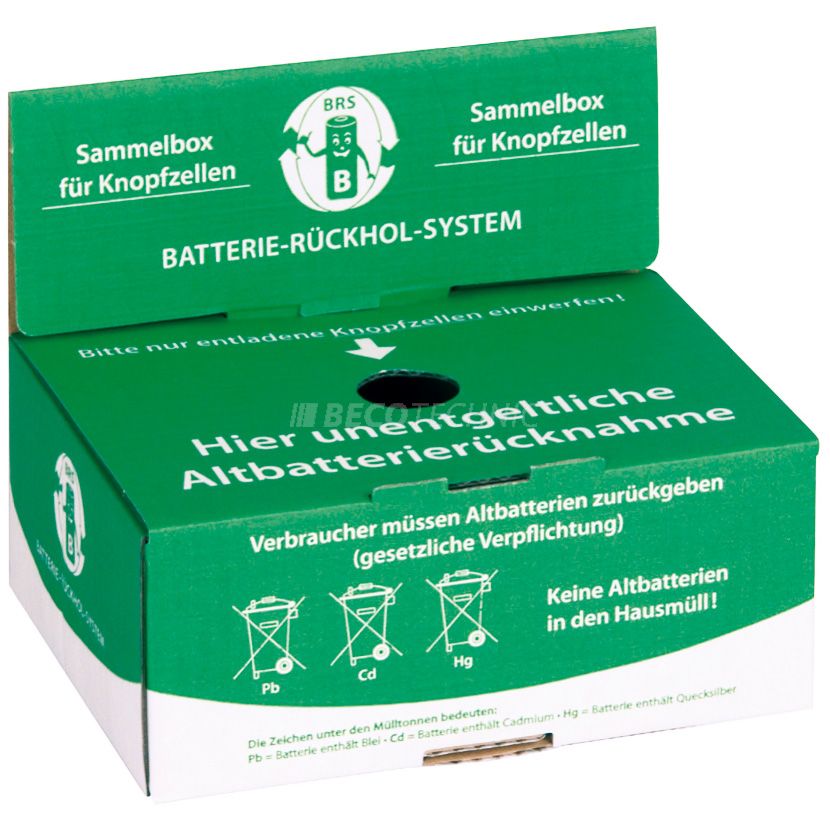 Boîte de collection BRS pour des piles usagée pile boutos (jusqu'à 6 kg)