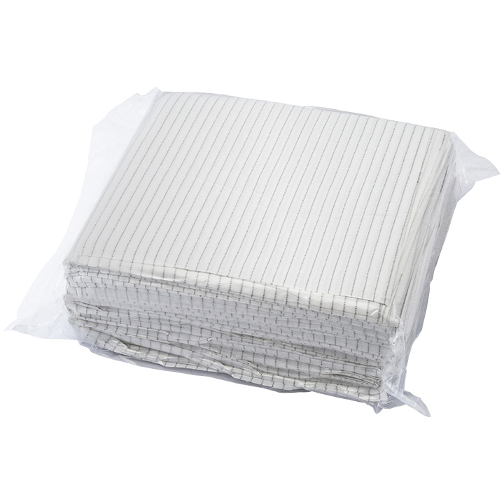 Tissu de nettoyage de salle blanche ESD, 100 % polyester découpage de laser 150 pièces 23 x 23 cm