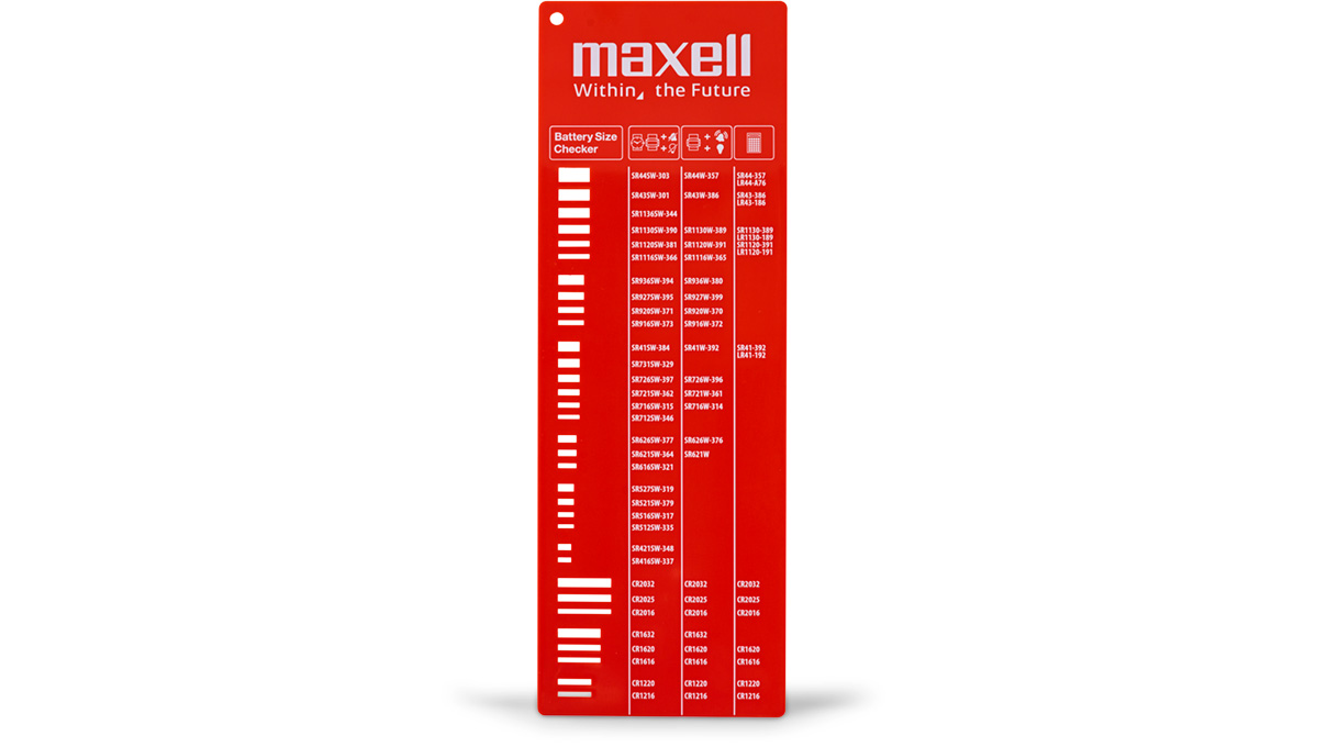 Maxell Pochoir à piles, plastique