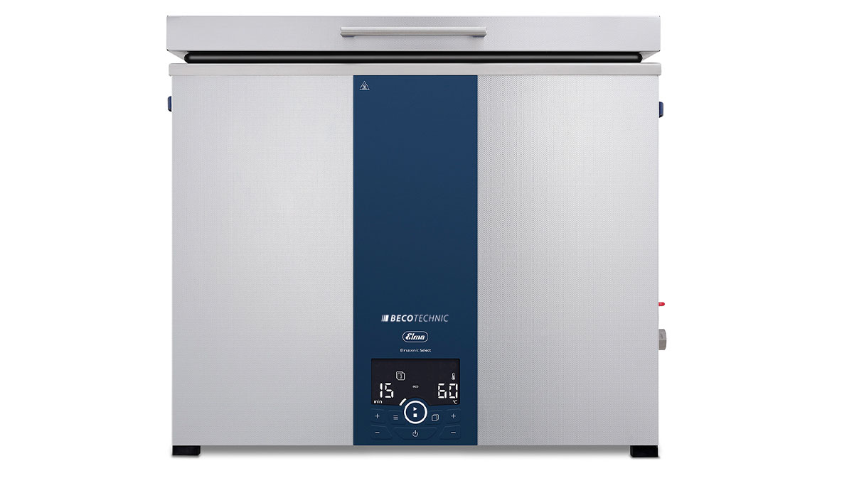 Elmasonic Select 500 appareil a nettoyer ultrasons, avec chauffage, robinet de vidange et le couvercle
d'insonorisation, 220 - 240 V
