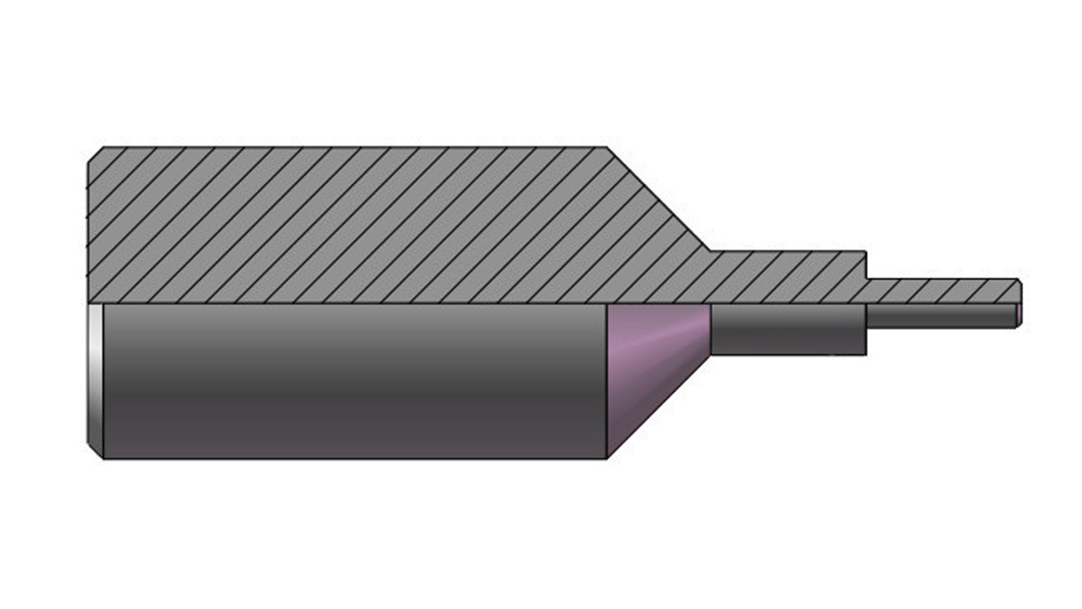 Horia AMF  2000-04 N° 10 tasseau à déchasser les tubes, Ø A 1,75 / Ø B 3 mm / C 3,7 mm
