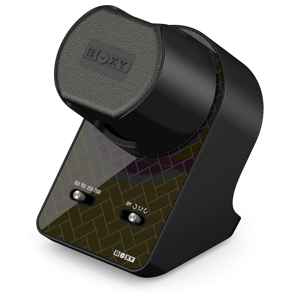 Boxy BLDC Nightstand, remontoir pour 1 montre, Skyline Shadow, avec câble de chargement USB