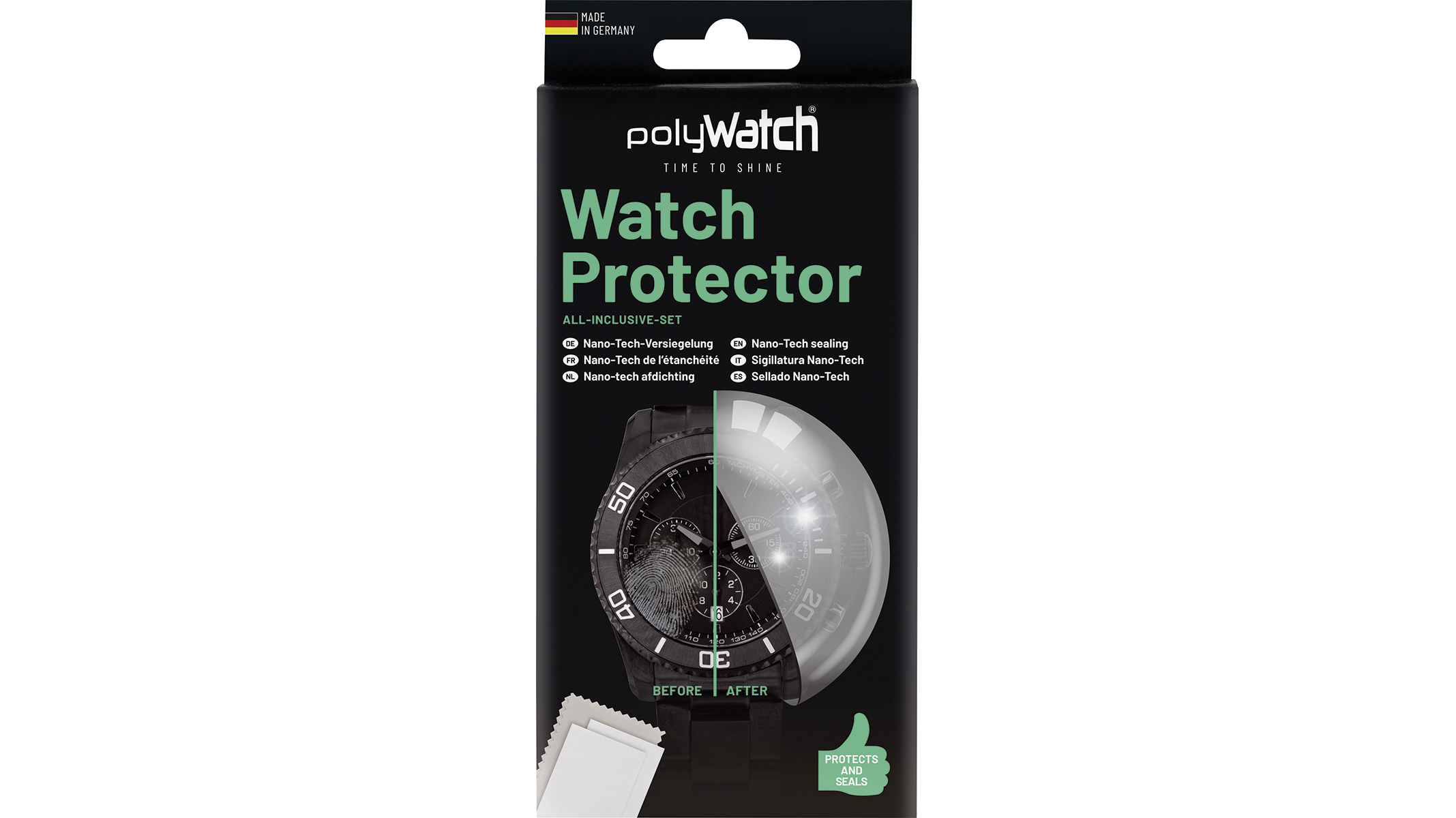 polyWatch Watch Protector, étanchéité, emballages individuels