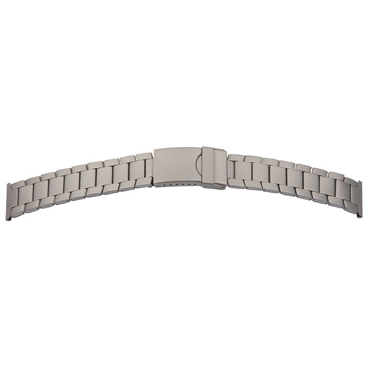 Bracelet en métal pour homme, titanium, satiné, attache 18 - 20 mm