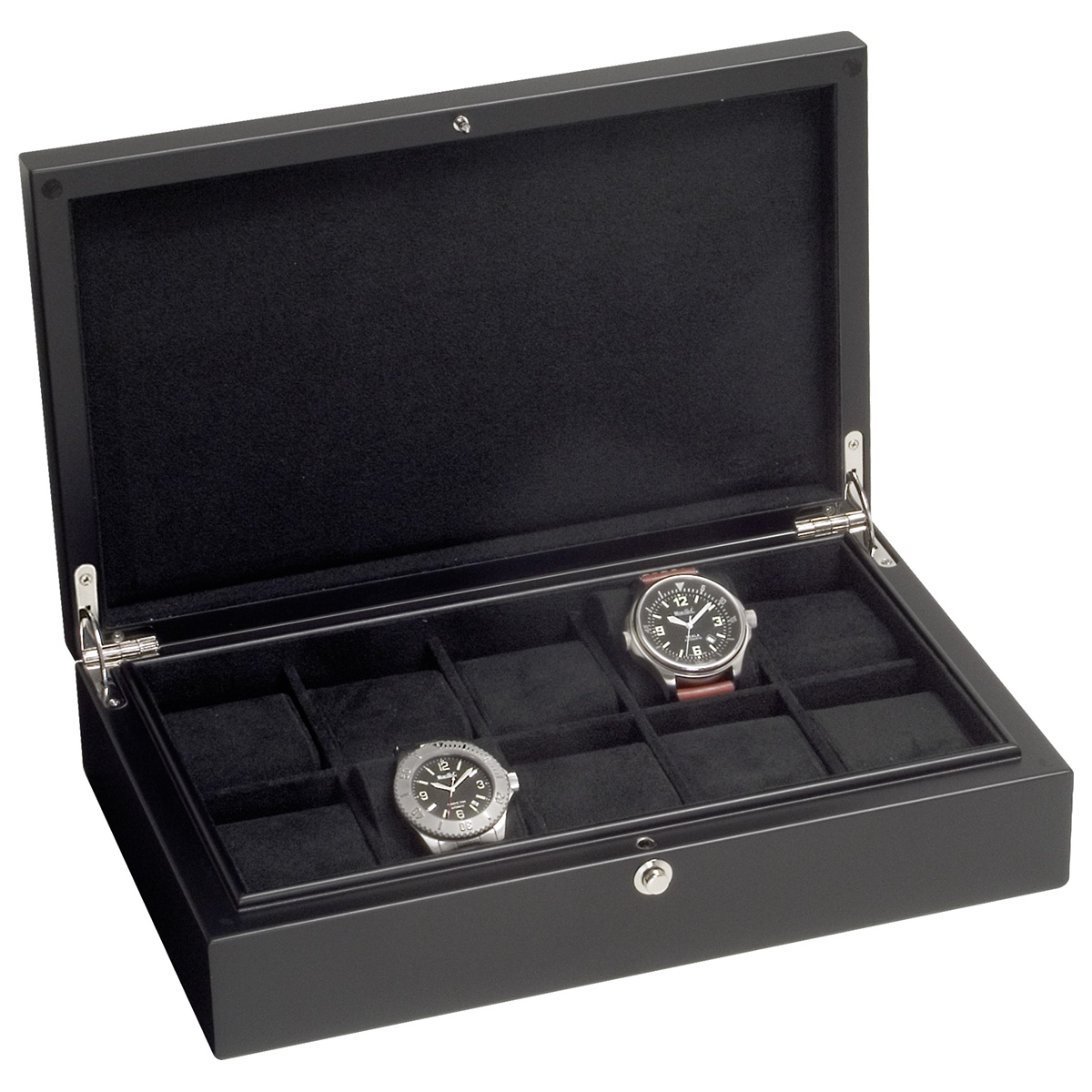 Beco Castle coffre de collection pour 10 montres, noir mat/noir